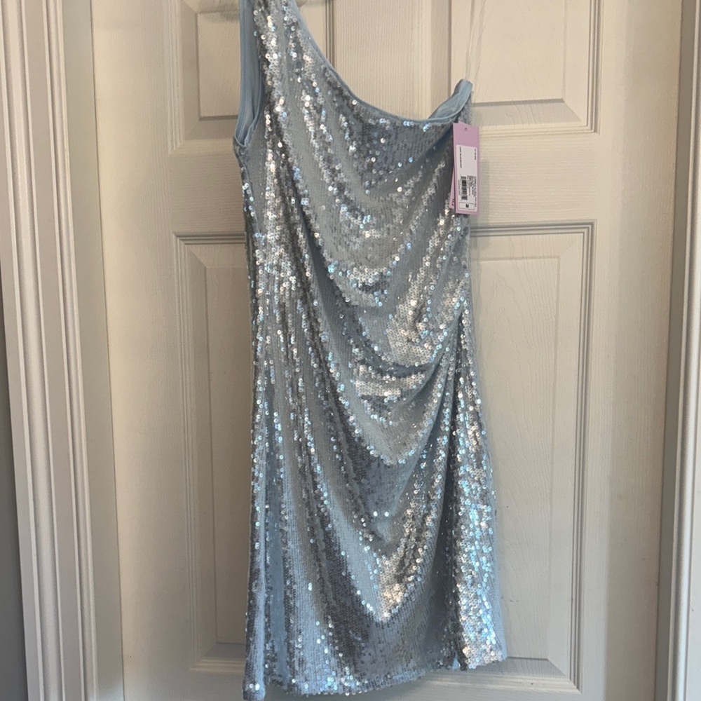 Wild Fable Silver One Shoulder Dress